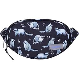 Сумка-бананка Bagland Bella 2 л сублімація 982 чорна з принтом (00202664)