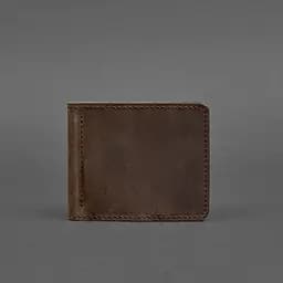 Чоловіче шкіряне портмоне темно-коричневе 1.0 затиск для грошей - мініатюра 6