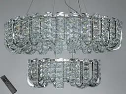 Светодиодная люстра подвесная 2 кольца золото 86 Вт