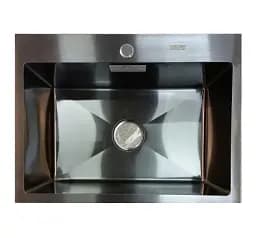 Мийка кухонна Kraft Handmade HS6045-B + кошик 600х450х230х3 мм Чорний 30412