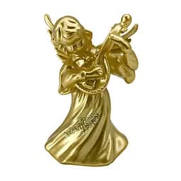 Новорічна підвіска MIS LT Янгол з бандурою малий 4х3,5х6 см золотий