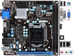 Материнская плата MSI H61I-E35 V2/W8 (H61I-E35 V2/W8) (s1155, Intel H61, Mini-ITX) Б/у