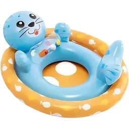 Детский надувной плот-райдер Intex 59570 NP Тюлень. Размером 71x76x58см, от 3 до 4 лет