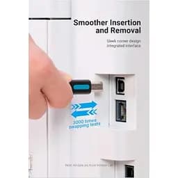 Кабель для принтера USB 2.0 AM/BM 1.5m 480Mbps PVC black Vention (COQBG) - мініатюра 6