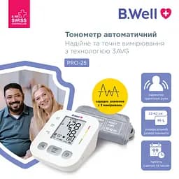 Автоматичний тонометр B.Well PRO-25 (PRO-25-2863) 16_2863 - мініатюра 2