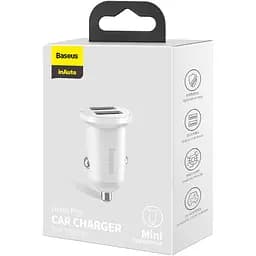 Автомобільний зарядний пристрій Baseus Grain Pro Car Charger Dual USB 4.8A White (CCALLP-02) [73370] - мініатюра 3