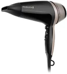 Фен Remington Thermacare Pro, 2100Вт, 3 режима, диффузор, турмалиновая ионизация, холодный обдув, черно-коричневый