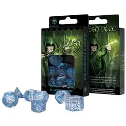 Набор кубиков Elvish Translucent & blue Dice Set , 7 шт. (SELV08)