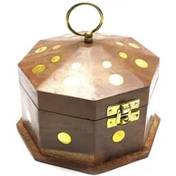 Скринька рожеве дерево 8 граней 15х15х10 см