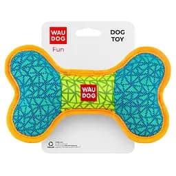Игрушка для собак Waudog Fun Кость Ш 20 см Д 12 см голубая