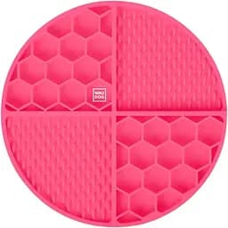 Миска-килимок для собак та котів Waudog Silicone для повільного харчування 211х211х30 мм рожевий