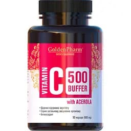 Витамин С Golden Pharm Buffer with Acerola 500 мг 90 капсул
