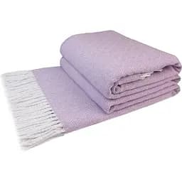 Плед Love You Крекер бавовна 200х140 см ліловий (4587)