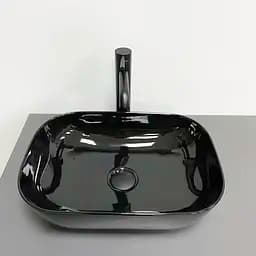 Умивальник VBI Ravenna black glossy накладний VBI-011227, Чорний - мініатюра 4