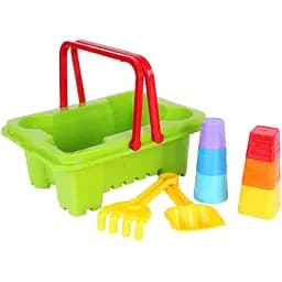Песочный набор Technok Toys 4500 ведерко, лопатка, грабли и формочки