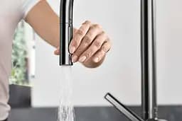 Змішувач Hansgrohe Talis 210 2jet кухонний з витяжним виливом Sbox 72801340 Brushed Black Chrome Шліфований чорний хром - мініатюра 2