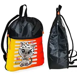 Рюкзак-мішок для взуття, спортивної форми з кошеням дитяча сумка для змінки з розширювачем (01257)