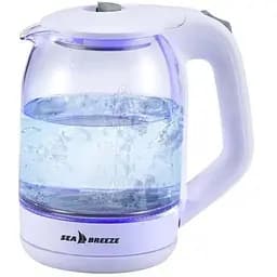 Электрочайник Sea Breeze SB-015 с подсветкой 1.8 л 1500 Вт Белый/Прозрачный