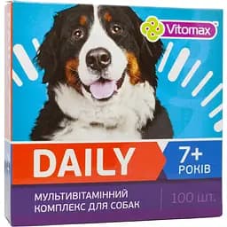 Мультивитаминный комплекс Vitomax Daily для собак 7+ лет, 100 таблеток