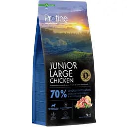 Сухий корм для цуценят та юніорів великих порід Profine Junior Large Chicken and Potatoes з куркою та картоплею 12 кг
