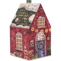 Новогодний декор Yes! Fun Домик-светильник LED 21 см красный (801215)