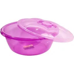 Миска Stars Plast кругла прозора з кришкою 4.5 л фіолетова (94017/фіол)