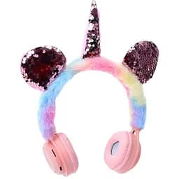 Навушники FG240430007Q, до 4-6 годин роботи, TF-слот, FM-радіо, м’який плюш та пластик, з вушками різнокольорові