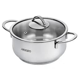 Кастрюля Ardesto Black Mars со стеклянной крышкой 1.8 л (AR0718S)