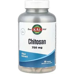 Хитозан KAL Chitosan 750 mg, 120 вегакапсул.