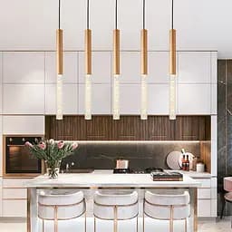 Латунний підвіс із скляним розсіювачем з ефектом бульбашок 71 см | Line F | Арт. MJ462/400+300 AB