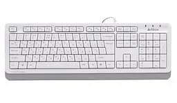 Клавиатура A4Tech FKS10 Fstyler, белый/Grey, USB, кнопки Natural_A Shape, 12 мультимедийных кнопок, защита от брызг, 1.5 м,