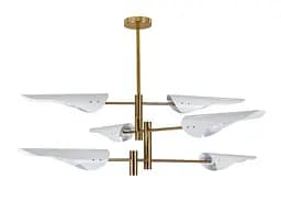 Люстра стельова LED Levistella 761V1019-6 WH, 6 плафонов, E14, бронза, білий, сучасний стиль для дому
