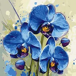 Картина за номерами Ніжна орхідея 40x40 см (KHO3344)