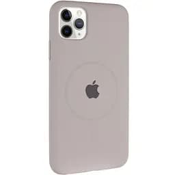 Чохол Epik Silicone Case Full Protective AA with MagSafe для Apple iPhone 11 Pro Max 6.5 Сірий/Light Grey
