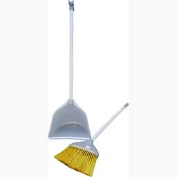 Совок для прибирання Zambak Plastik та щітка з довгими ручками сірий (ZP-129g) - мініатюра 3