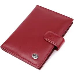 Стильна обкладинка на документи для жінок з натуральної шкіри ST Leather 23117 бордова