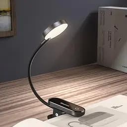 Міні лампа-прищіпка Baseus з акумулятором Comfort Mini Clip Lamp 350 мА·ч 3 режими Гнучкість 360° Чорний - мініатюра 7