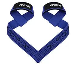 Лямки для тяги RDX S4 Gym Cotton Gel Straps Blue Plus (WAC-S4U+)