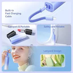 Універсальна мобільна батарея Vention 5000mAh 20W PD USB-C In/Out Lightning In/Out with cable Gradient Blue (FHWL0) - мініатюра 4