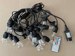 Вулична гірлянда з ретро лампами LED RGB Edison 15шт, 220V, 10метрів з перехідником - мініатюра 7