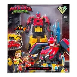 Игровой набор с роботом-трансформером DINOSTER – РАПТОР ТРОН (2 машины)