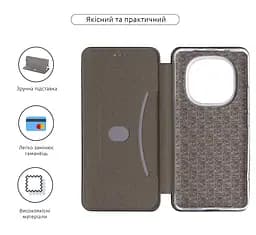 Чехол-книжка для Xiaomi Redmi Note 15 4G/Note 15 5G Poco M8 5G, G-Case, черный, кожаный чехол-книжка из экокожи (PU) и TPU, с магнитом, с подставкой и вместительным кардхолдером, противоударный, защита всего корпуса, ArmorStandart (ARM89695) - мініатюра 3