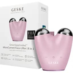 Мікрострумовий підтягувач обличчя GESKE MicroCurrent Face-Lifter 6 в 1 рожевий