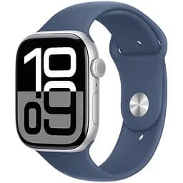 Смарт-годинник Apple Watch Series 10 GPS 42 mm Silver Denim Sport Band M/L (Grade C) Seller Refurbished