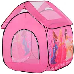 Намет M 3756: Просторий домик для відпочинку на відкритому повітрі, рожевого кольора з принтом принцес