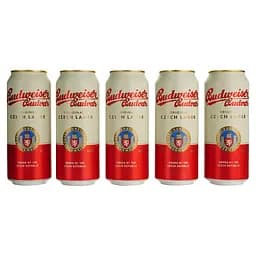Набір: пиво Budweiser Budvar Original (5 шт. х 0.5 л = 2.5 л) + кухоль 0.3 л - мініатюра 3