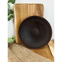 Фруктівниця 26 см керамічна (глиняна) різьблена Декор