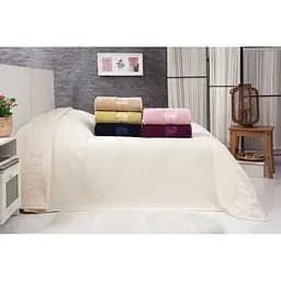 Простыня-покрывало Belizza махровая бамбуковая 200х220 см кремовая 000229811