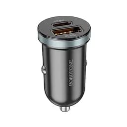 Адаптер автомобильный Borofone Scenery dual port BZ22 1USB/1Type-C, 30W/3A, PD/QC|