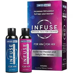 Збуджувальні гелі для пар Swiss Navy Infuse Arousal Gels for Couples 2x59 мл